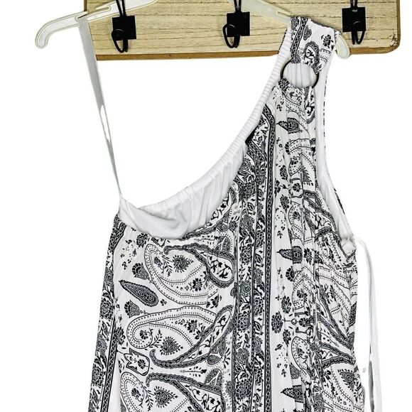 Cato women’s size 18 one shoulder black white handkerchief print maxi dress - Picture 4 of 6